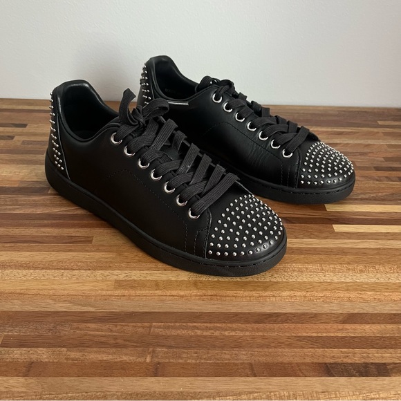 NIB Maje Flowstuds Leather Studded Trainer Sneakers - Picture 4 of 16